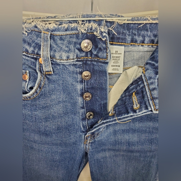 Pre-Loved Women H&M Skinny Ankle Hugh Waisted Blue Denim Jeans Size 25 - Picture 9 of 14